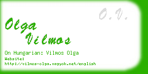 olga vilmos business card